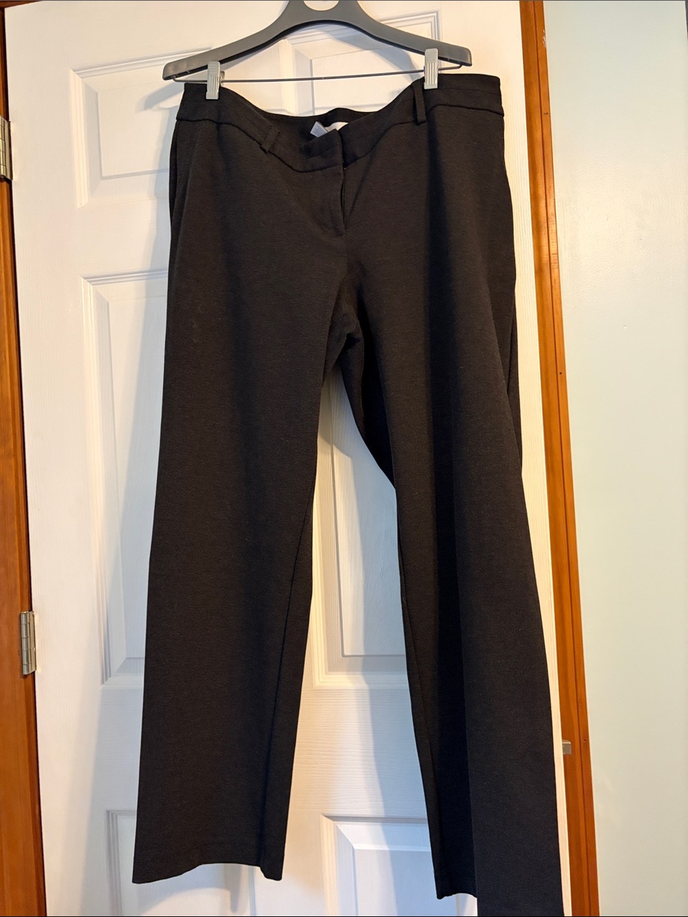 Chico's Black Straight -Leg Trousers with Clean Waistband